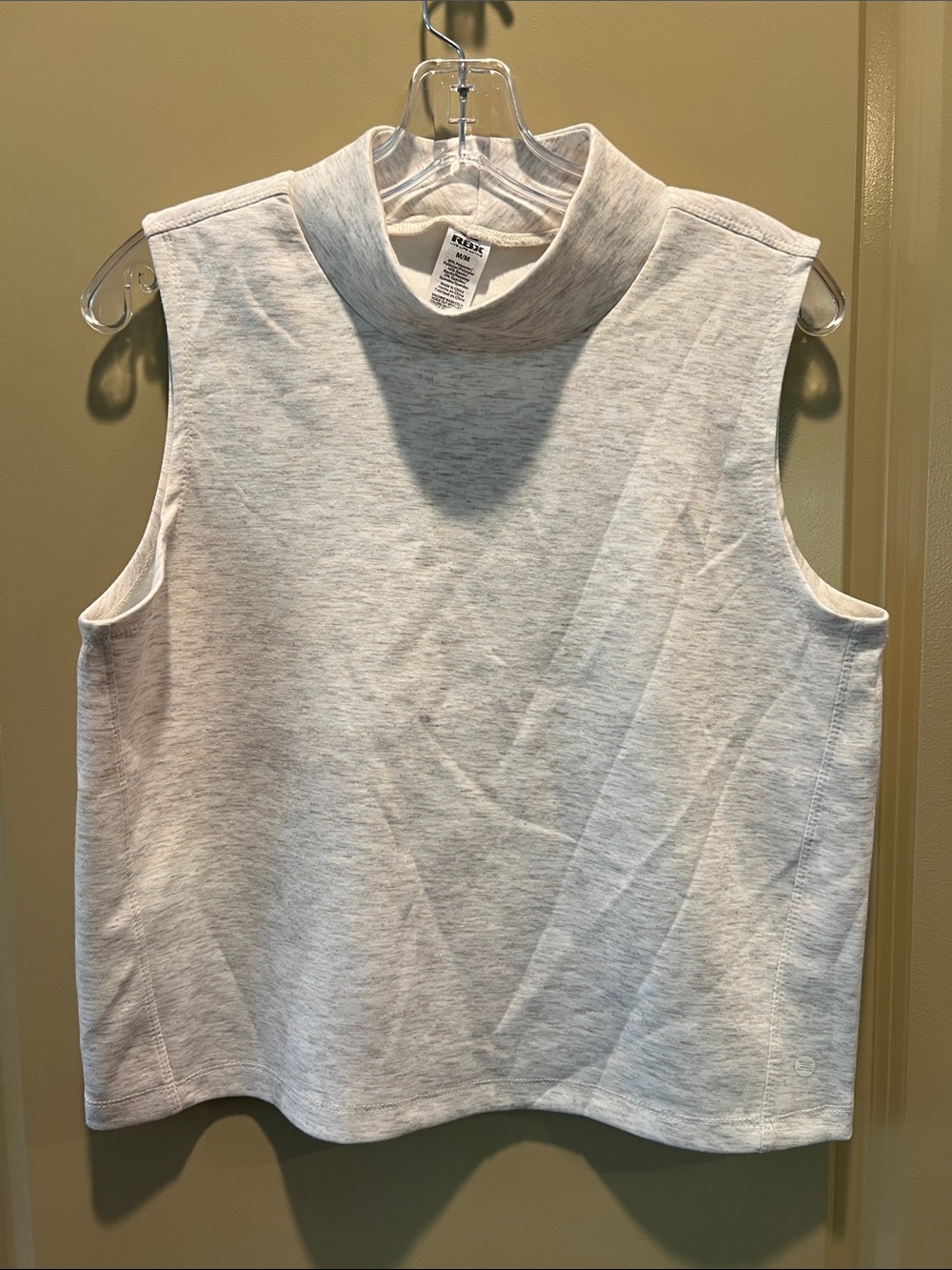 RBX Sleeveless Mock Neck Tank Top - Light Heather